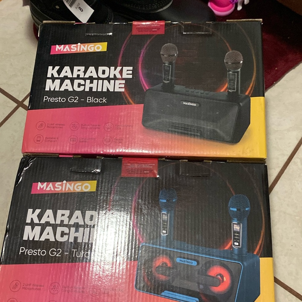 NEW KARAOKE MACHINE PRESTO G2, I HAVE 2available 1 black&one turquoise EACH$35